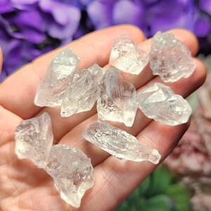 Etched Quartz Specimen, Seed Crystal - Raw Clear Quartz Stone image 7