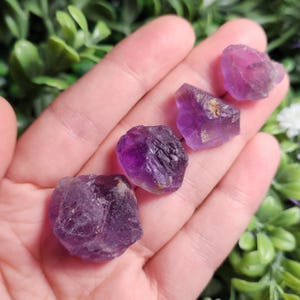 Raw Purple Fluorite Crystal Specimen: Gemmy Fluorite Stones