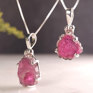 Pink Tourmaline Sterling Silver Pendant: Heart Healing Crystal Jewelry