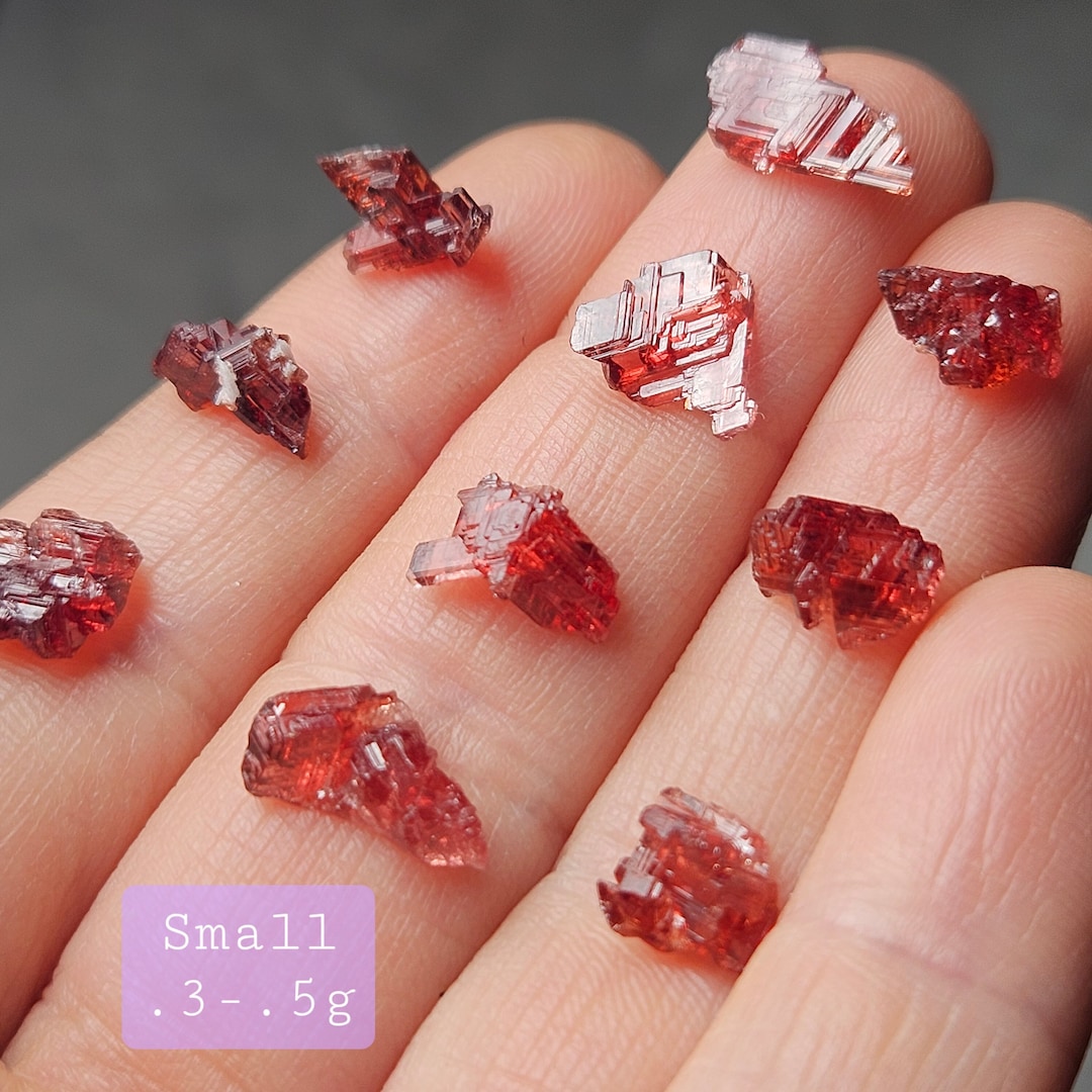 Etched Garnet Crystal Spessartine RED Garnet Etched Crystal Natural ...