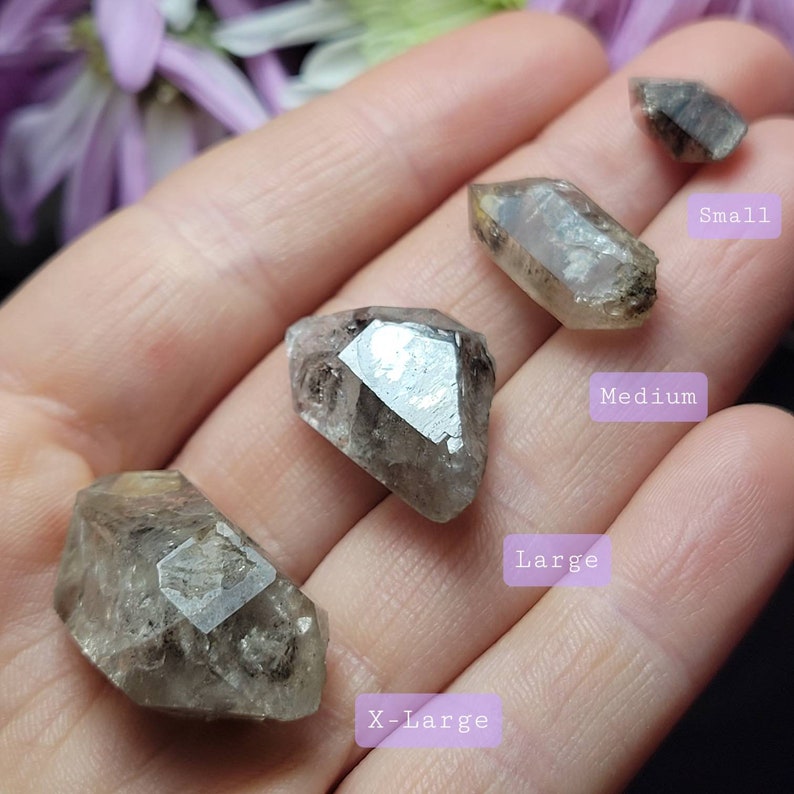 Herkimer Diamond & ANTHRAXOLITE / Black Herkimer / Herkimer Diamond Stone / Herkimer Diamond Crystal / Herkimer Crystal / Herkimer Quartz image 4