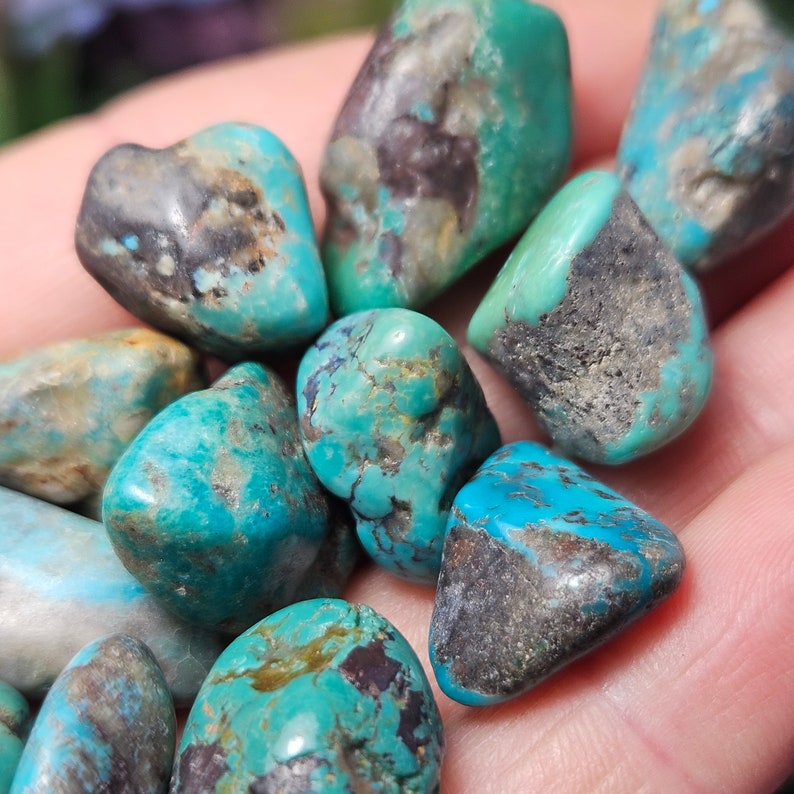 Polished Turquoise Tumbled Stone: Natural Blue-green Crystal - Etsy