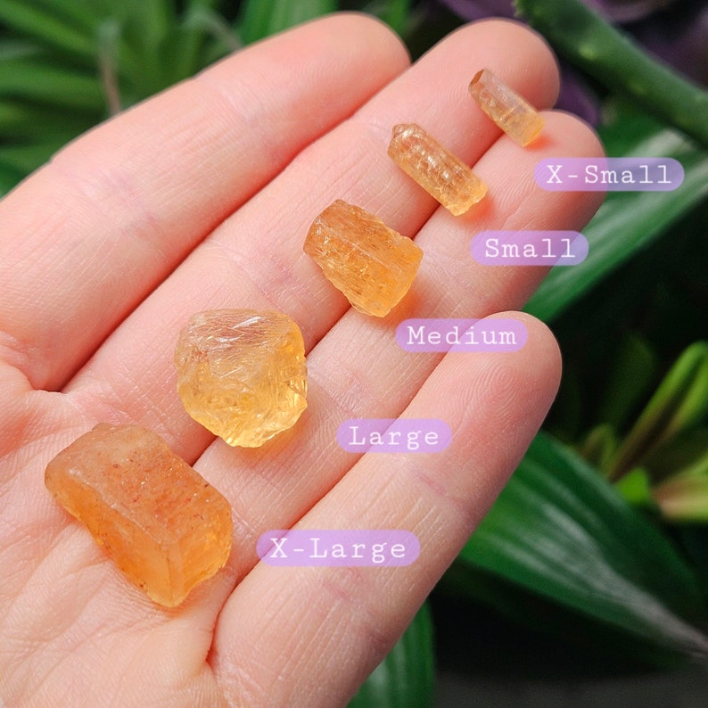 Imperial Topaz Crystal Specimen: Raw Gold Topaz from Brazil image 3