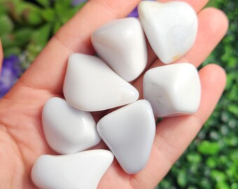 Tanzanian White Opal Tumbled Opal Natural White Opal White