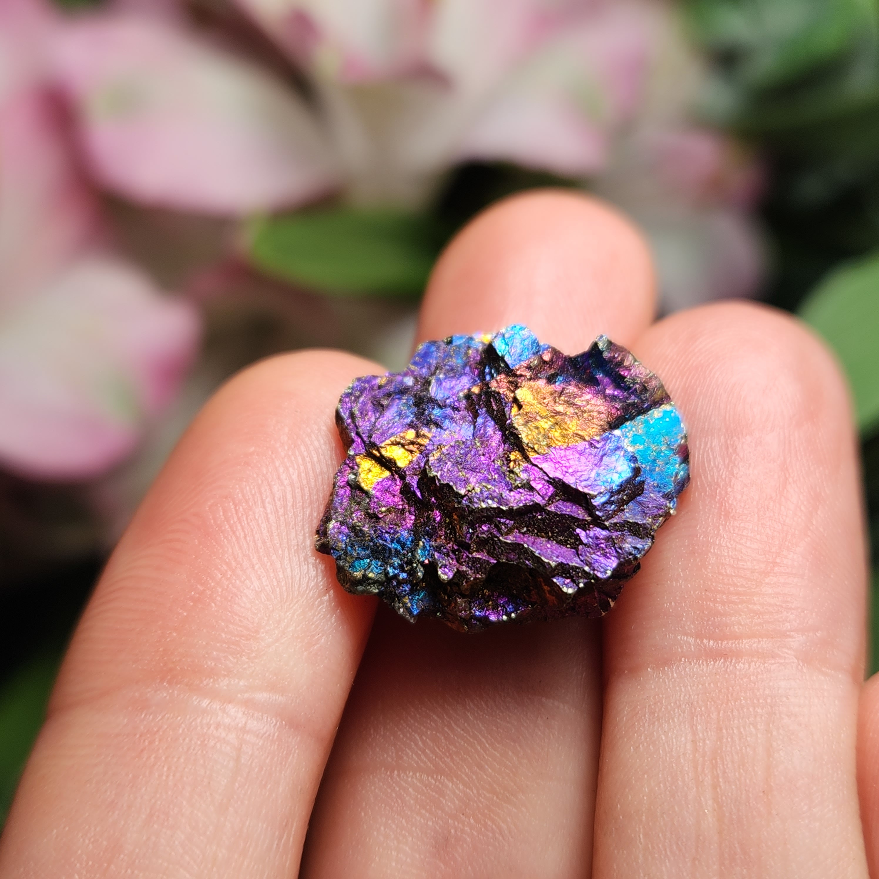 CrystalAge Calcopirite Iridescenza – Esemplare Minerale Di Pavone 50-60 Mm