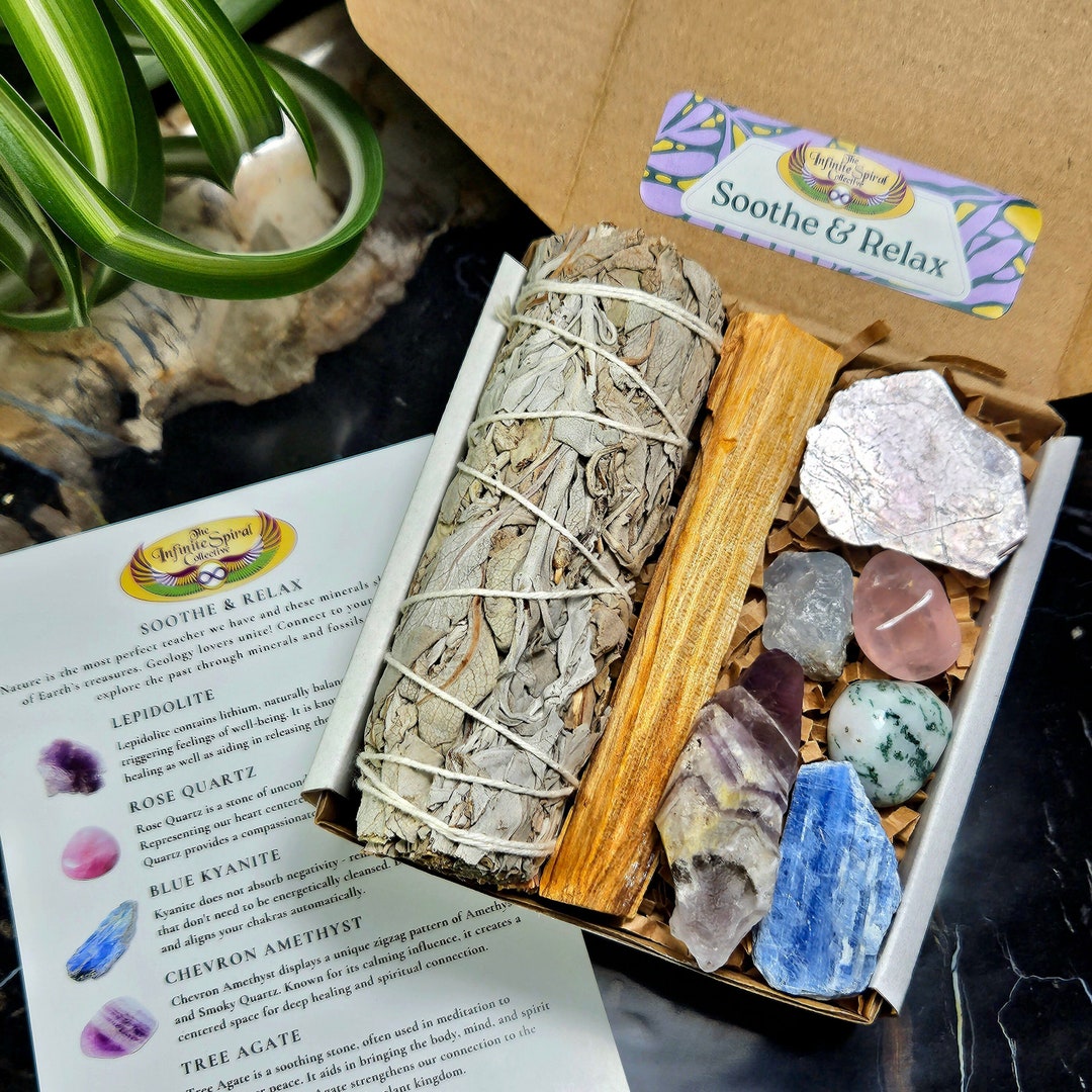 Calming Crystals Gift Box, Relaxation Gift Box, Relaxation Gift, Calming Crystals, Crystal Calm
