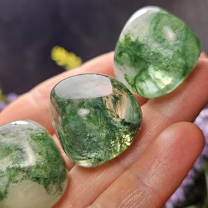 Moss Obsidian Crystal: Polished Green Obsidian