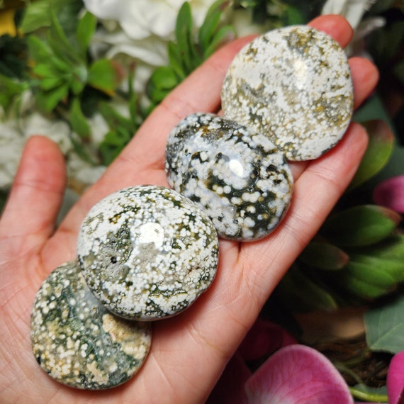 Ocean Jasper Palm Stone - Ocean Jasper - Ocean Jasper Palm - Ocean Jasper Crystal - Ocean Jasper Stone