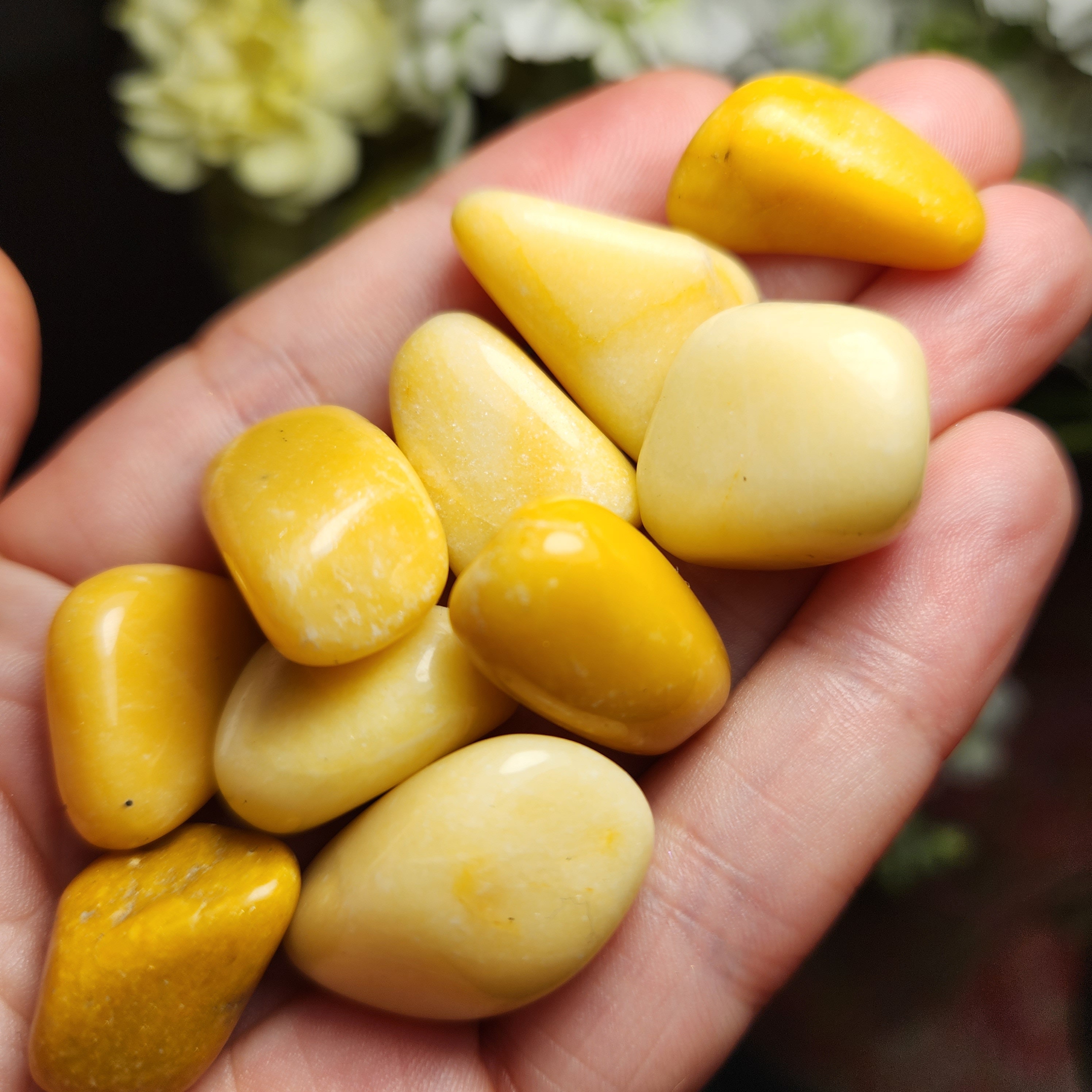 Yellow Jasper Crystal - Tumbled Yellow Jasper - Polished Yellow