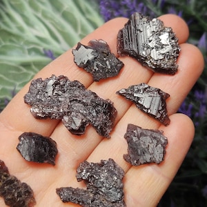 Axinite Etched Crystal Specimen: Raw Natural Stone