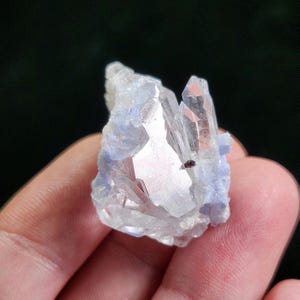 Blue Dumortierite in Quartz Crystal: Stone of Patience