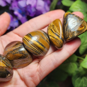 Tiger Iron - Tigers Eye - Hematite - Tumbled Tiger Iron - Tigers Iron Tumble - Tiger Eye Tumble - Tigers Eye Crystal - Tigers Eye Stone