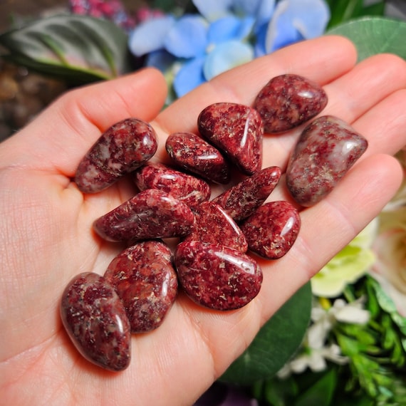 Tumbled Red Wine Quartz Crystal: Root Chakra Stone
