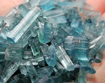 インディコライトトルマリンクリスタルロット：ブルートルマリン原石