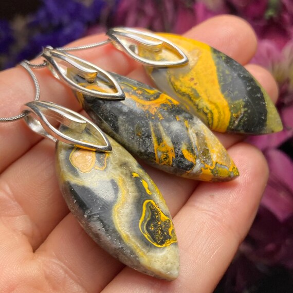 Bumblebee jasper shop necklace