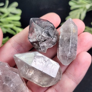 Raw Tibetan Black Quartz Crystal: Energy Balancing Healing Stones