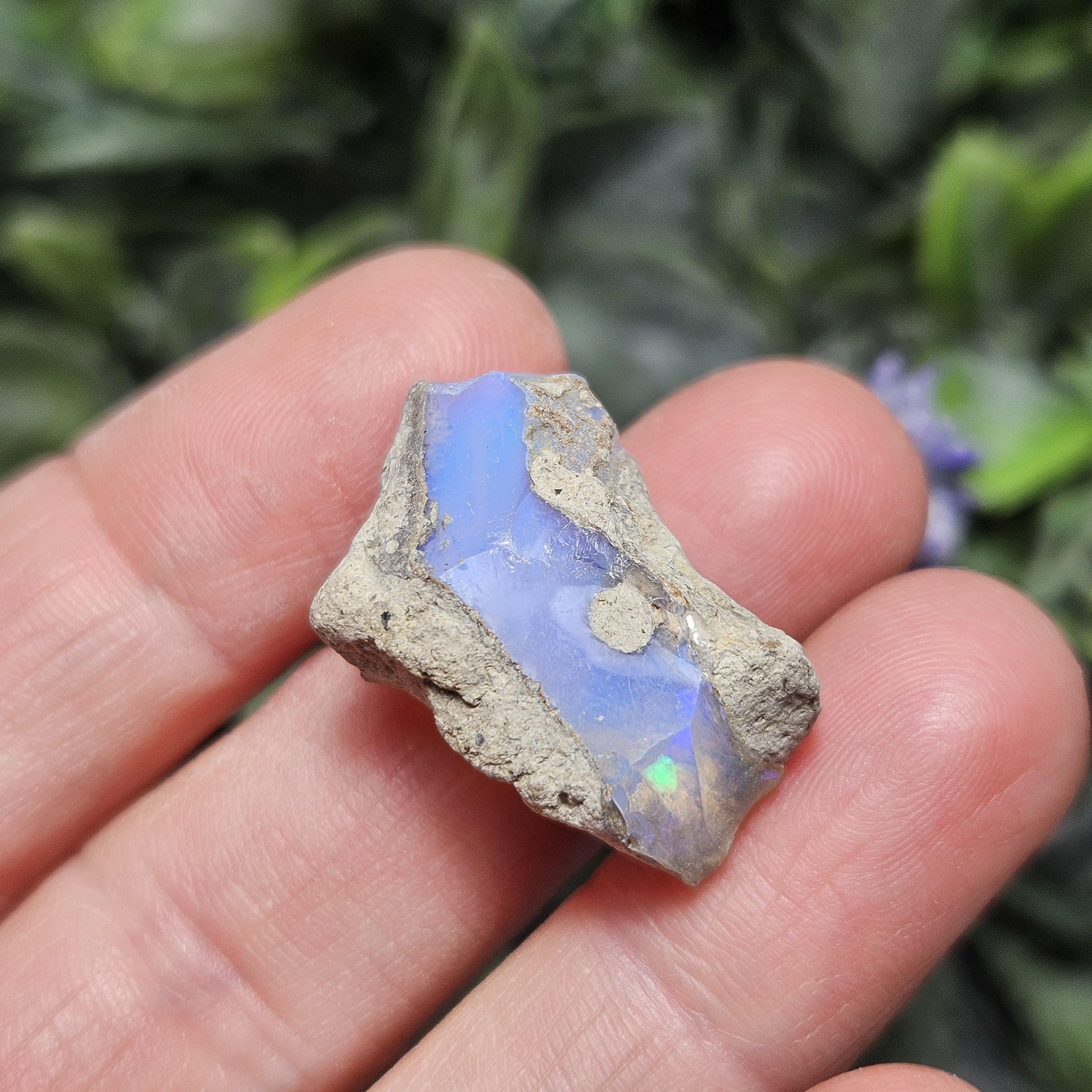 【60CT】エチオピア　オパール　原石　青　クリア　透明　ウェロ産 60CT】ウェロ産 エチオピア オパール 原石 青 クリア 透明 鉱物