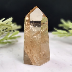 Natural Citrine Crystal Tower: 210g Polished Generator Crystal