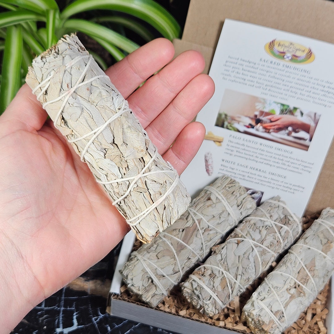 White Sage Stick / 4 Smudge Stick / Sage Bundle / White Sage Smudge Stick / White Sage Incense