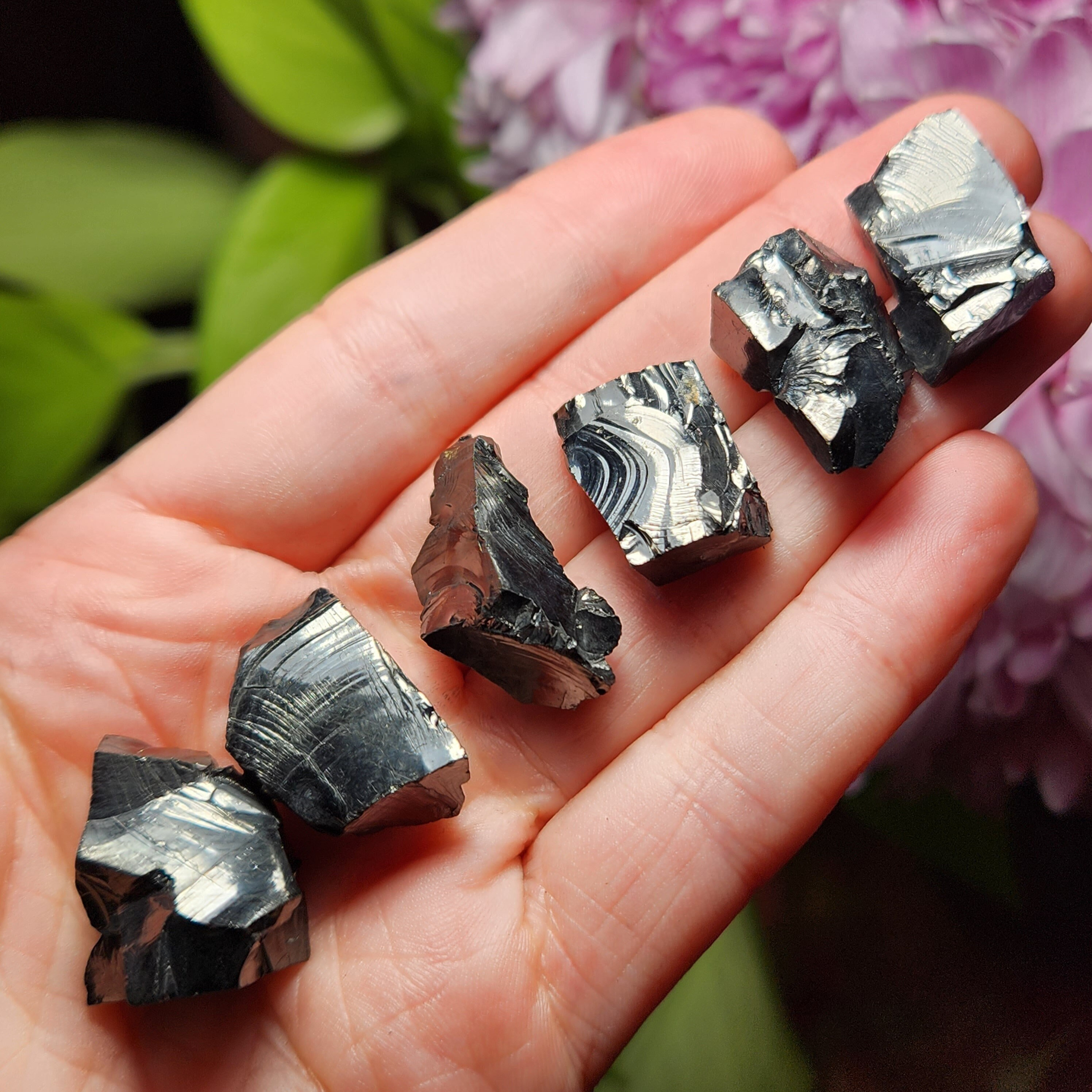 Piedras de shungita crudas, piedras de cristal de Ecuador