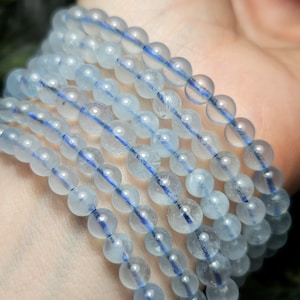 Aquamarine Crystal Bracelet - Aquamarine Beads - Aquamarine Jewelry - Aquamarine Beaded Bracelet - Aquamarine Crystal - Aquamarine Bracelet