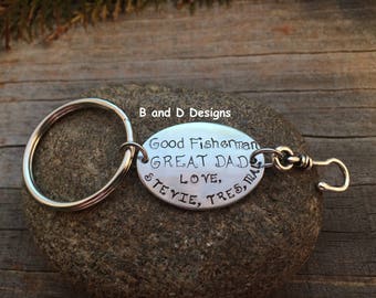 Personalized Fishing lure keychain- Father’s Day- Father of the Bride - Dad- Husband -Perfect for that special dad in your life.