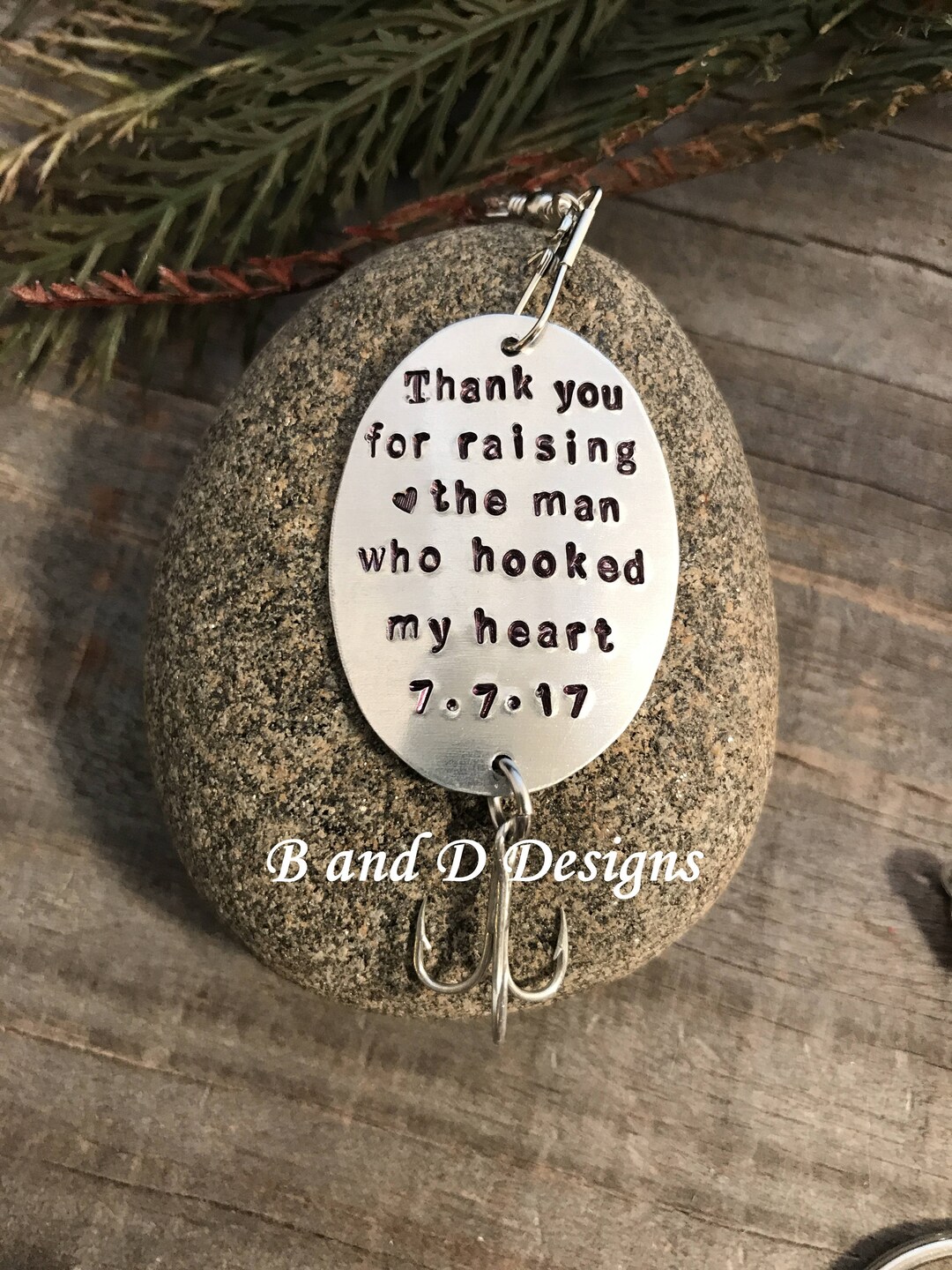 Father of the Groom Thank You for Raising the Man Who Hooked My Heart Personalized Fishing Lure ...