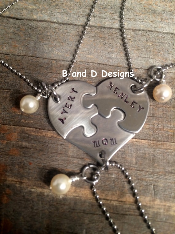 Heart puzzle piece necklace discount