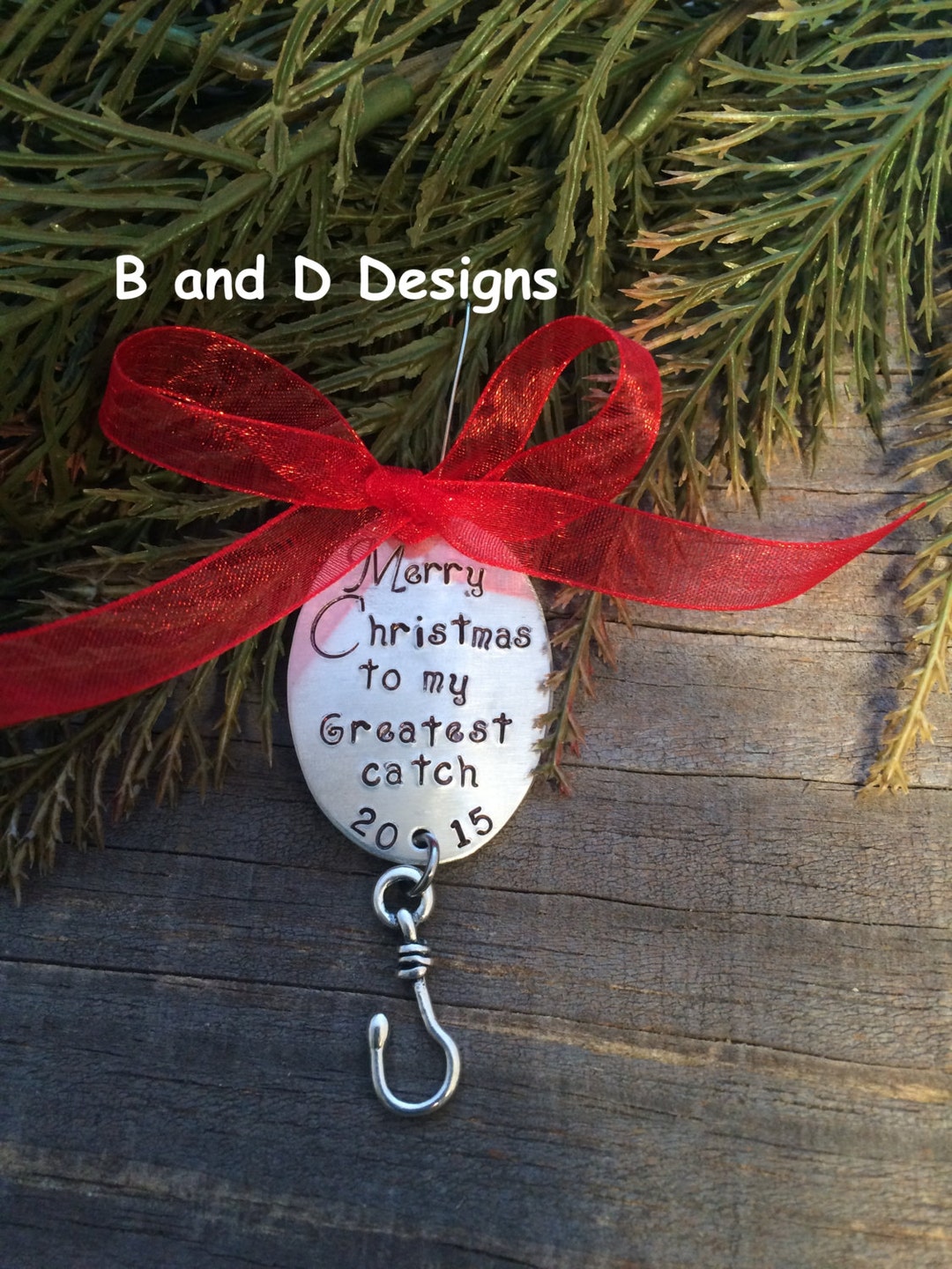 Personalized Fishing Lure Christmas Ornament Dad Husband Etsy