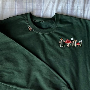 Little Mushroom Embroidered Sweatshirt | Cottagecore Collection | Made to Order
