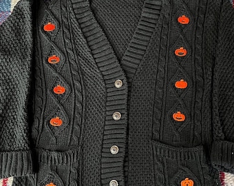 Pumpkin Patch Cardigan | Spooky Collection | Made to Order