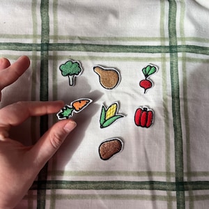 Tiny Vegetable Patch Set | Iron on! | Cottagecore Collection