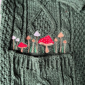 Cottagecore Mushroom Cardigan