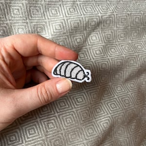 Woodlouse Embroidered Pin | Cottagecore Collection