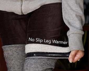 Fleece Lined Leg Warmer, No Slip Leg Warmer, Fleece Legging, Fleece Lined, Leg Warmer, Fuzzy, Warm, Soft, Gray Leg Warmer