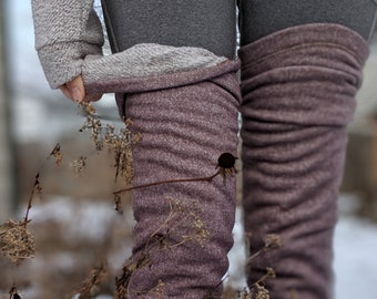 Sherpa Leg Warmer, Warm Leg, Non Slip Leg, Thigh Sock, Leg Warmer, Sherpa Lined, Soft Fuzzy, Warm Legging, Fleece Lined, Warm Layer, Long