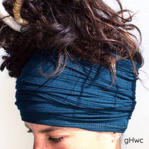 Headband Tube Dread Sock Loc Wrap | Long Headband for Hair Dreadlocks Updo Outdoor Yoga Cycling Running | Comfy Eco Friendly Headband