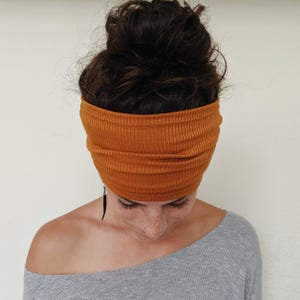 Honey Headband, Rib Knit, Wide Headband, Dread Sock, Womens Headband, Loc Wrap, Yoga, Soft, Dreadlock, Updo, Hair Wrap, Headband, Wide Band