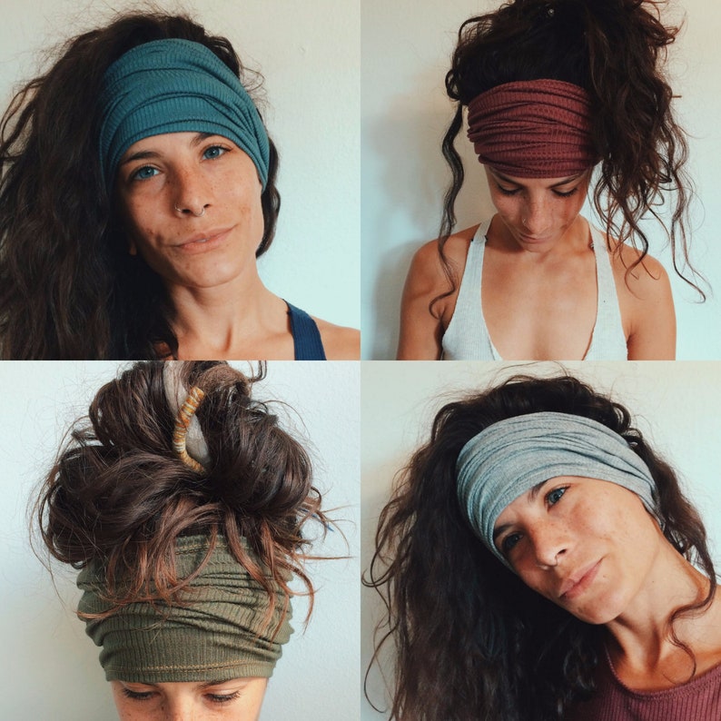 Soft Headband Wide Headband, Hair Tube, Dread Sock, Women's, Loc Wrap, Yoga Headband, Dread, Hair Wrap, Eco Friendly, Headband, Headbands image 3