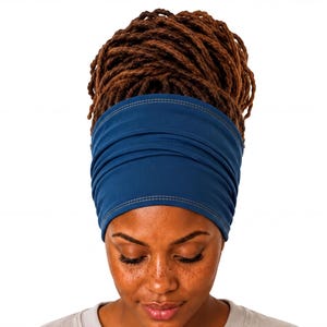 Diadema extralarga de algodón para rastas, tubo elástico para el cabello, hecha a mano en EE. UU.