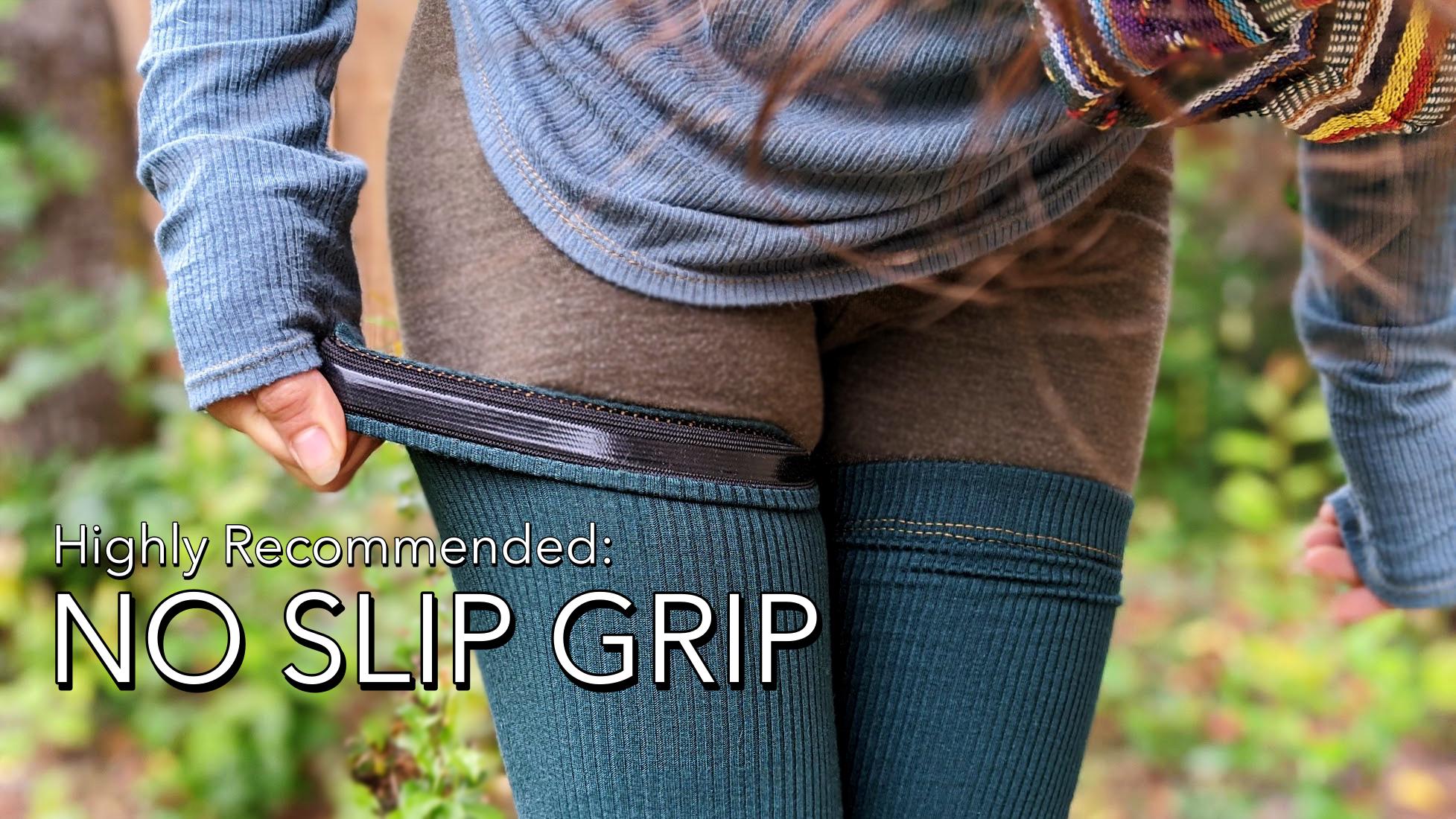 No Slip Outdoor Leg Warmer, Grip Leg Warmer, Ribbed Leg