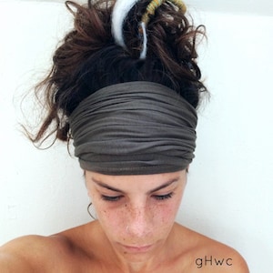 Olive Headband, 21 Fabric Colors, Headband Tube Dread Sock Loc Wrap, Long Headband for Hair Dreadlocks, Up Do Unisex Stretchy Comfy, Cotton