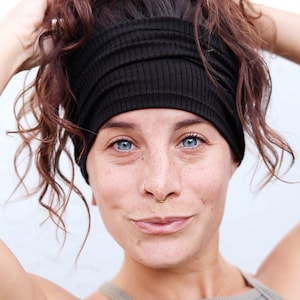 Black Headband, Dread band, Hair Tube, Dread Sock, Loc Wrap, Wide Head Band, Long band, Dreadlock, Updo, Hair Wrap, Eco Friendly Headband