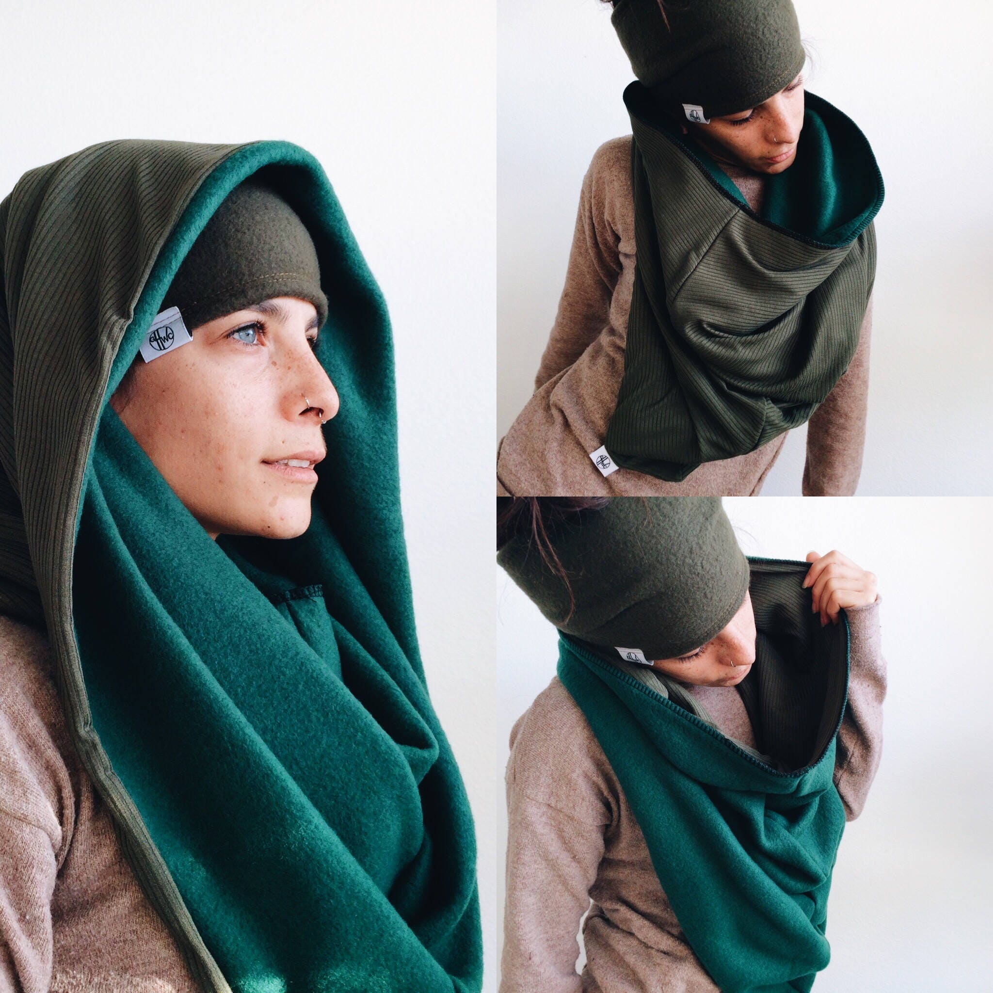 Snood face covering hoodie sweatshirt Clearance