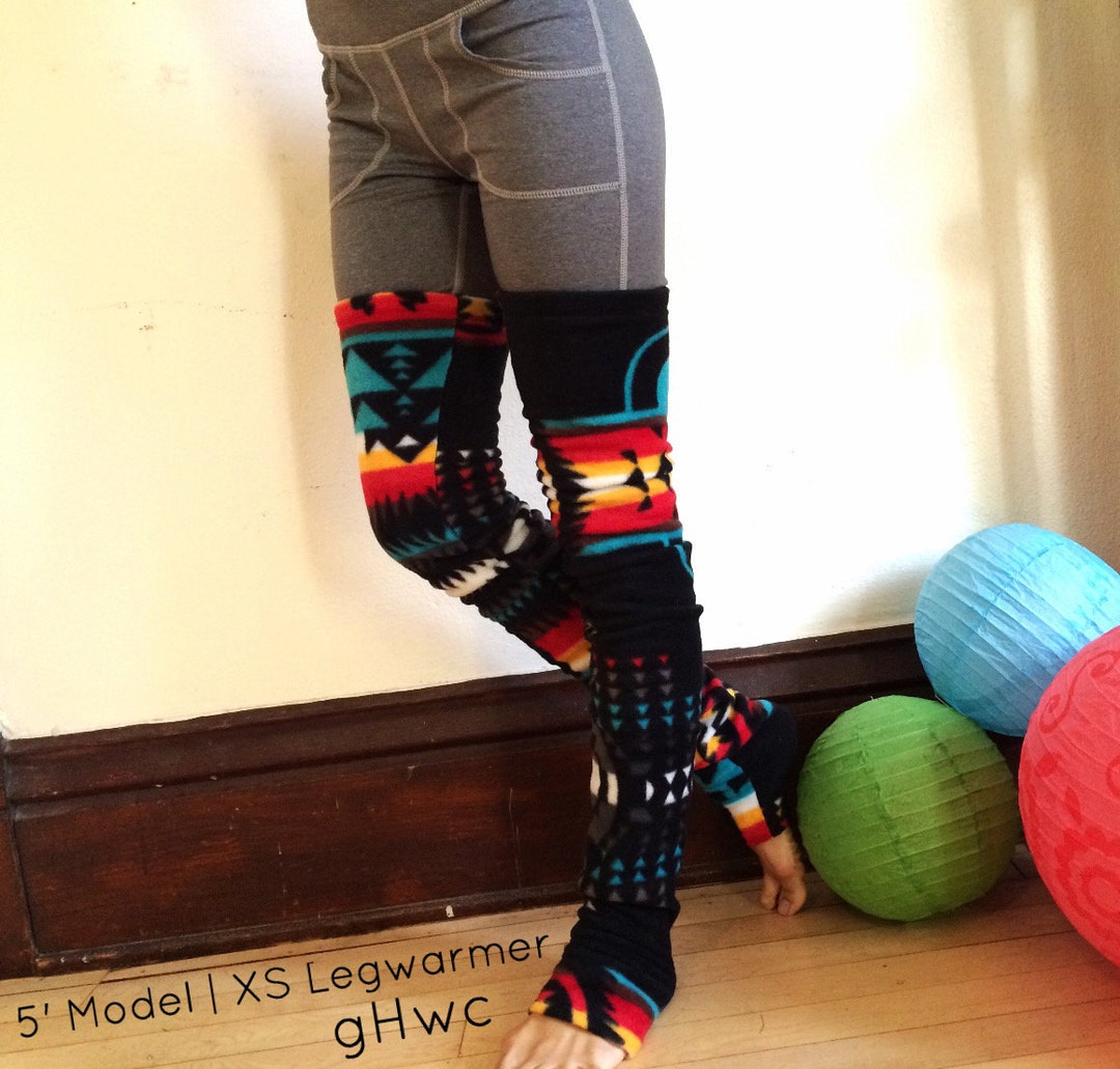 Southwestern Fleece Leg Warmers Long Leg Warm Leg Soft Etsy
