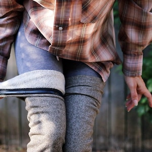 No Slip Sherpa Leg Warmer, Soft Leg Warmer, Fitting, Non Slip Leg, Thigh High, Leg Warmer, Fleece lined, Fuzzy, Warm Leg Warmer, Warm Layer