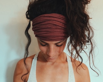 Boho Headband | Hair Tube, Wide Headband, Dread Sock, Womens Headband, Loc Wrap, Yoga, Soft, Dreadlock, Updo, Hair Wrap, Headband, Band