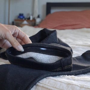 No Slip Black Sherpa Leg Warmer, Warm Black, Thigh High, Leg Warmer, Sherpa lined, Warm Legging, Warm Layer, Black Leg Warmer, No Slip Leg