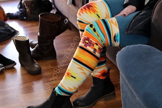 Festival Womens Winter Leg Warmer Ugly Knitted Crochet Long Retro Boots Socks 