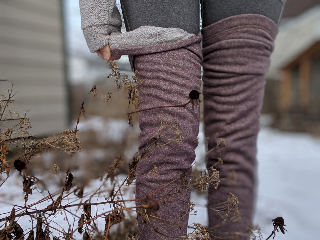 Knit Wool Leg Warmers-Soft and Warm Woolen Legwarmers 